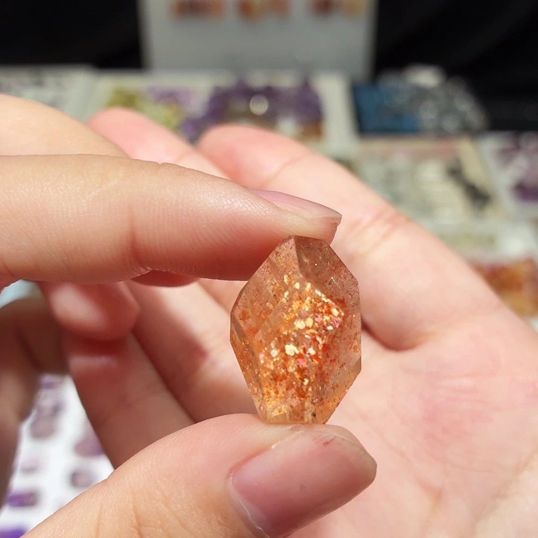 吊坠(不含链)水晶未镶嵌金太阳 随形 打孔定制不退换