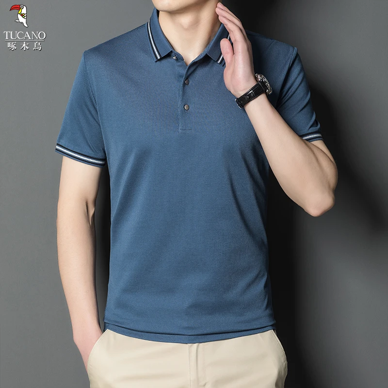 啄木鸟2025年春夏季时尚百搭潮流基础亲肤舒适百搭男士短袖T恤