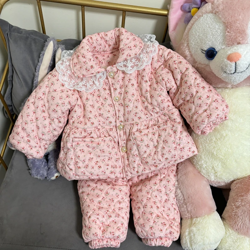 【反季清仓】冬款捡漏四层加加厚儿童加绒宝宝套装家居外出服