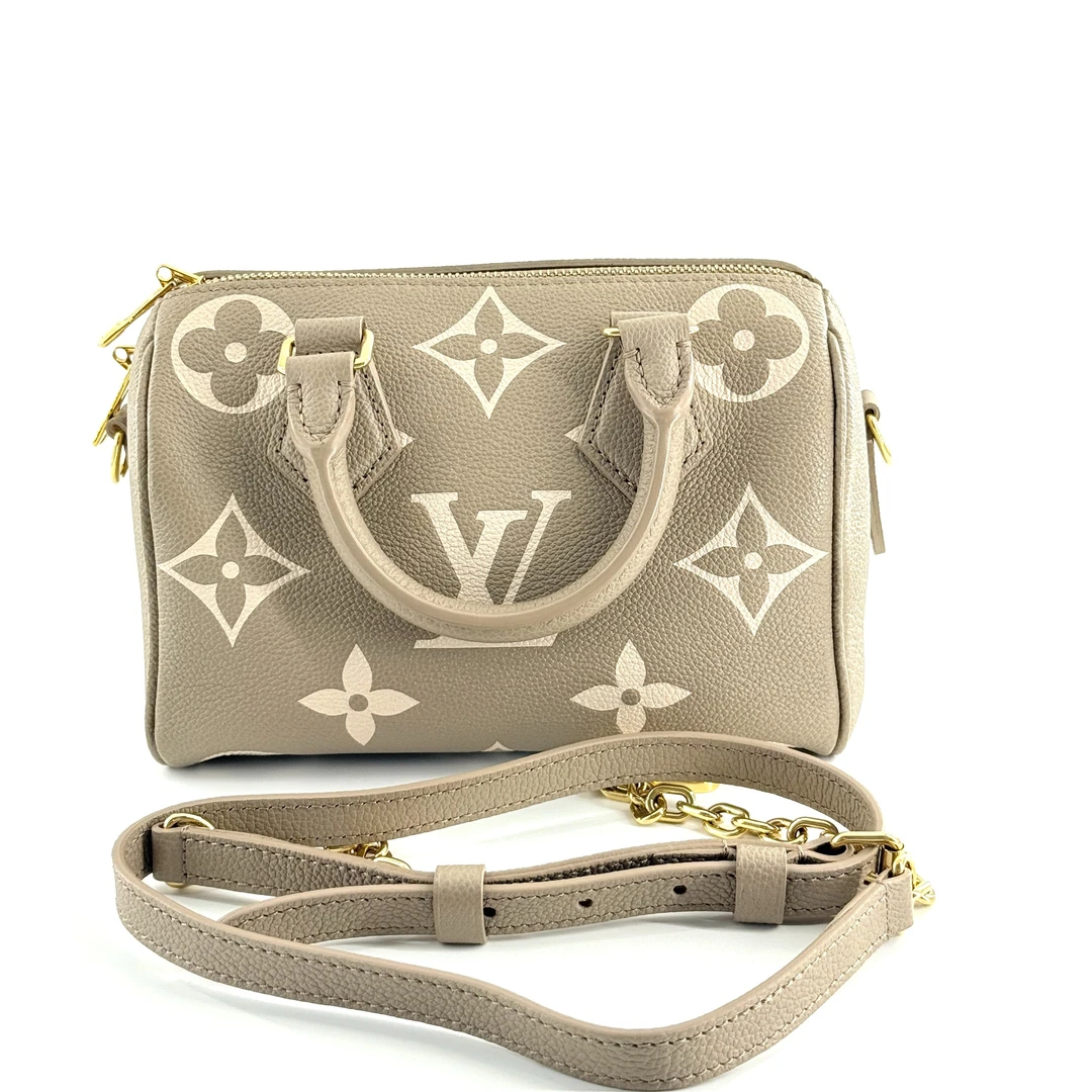 99新 LouisVuitton/路易威登 speedy20 大象灰手提斜挎包