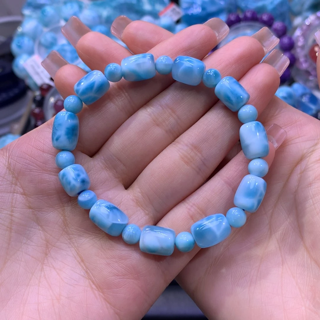 针钠钙石（海纹石）手链未镶嵌家****花