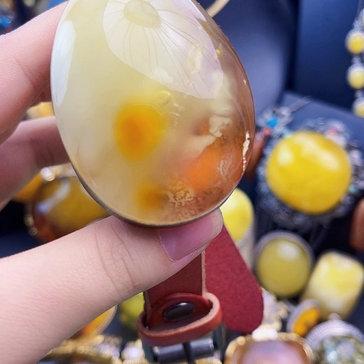 琥珀银S925镶嵌裸石