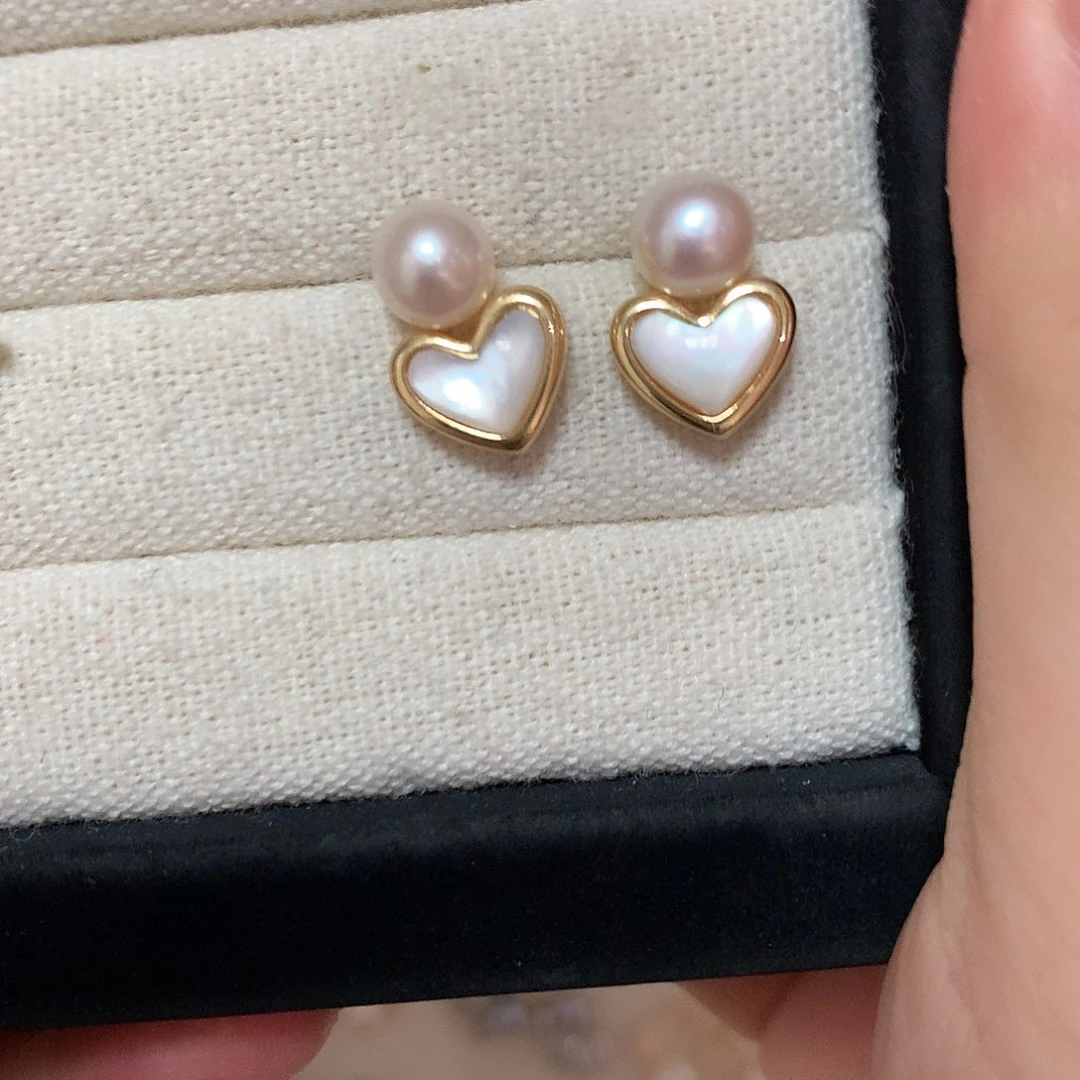 淡水珍珠耳饰合金