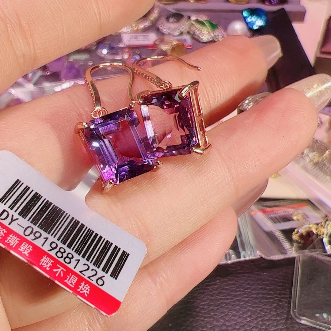紫晶紫水晶银S925镶嵌
