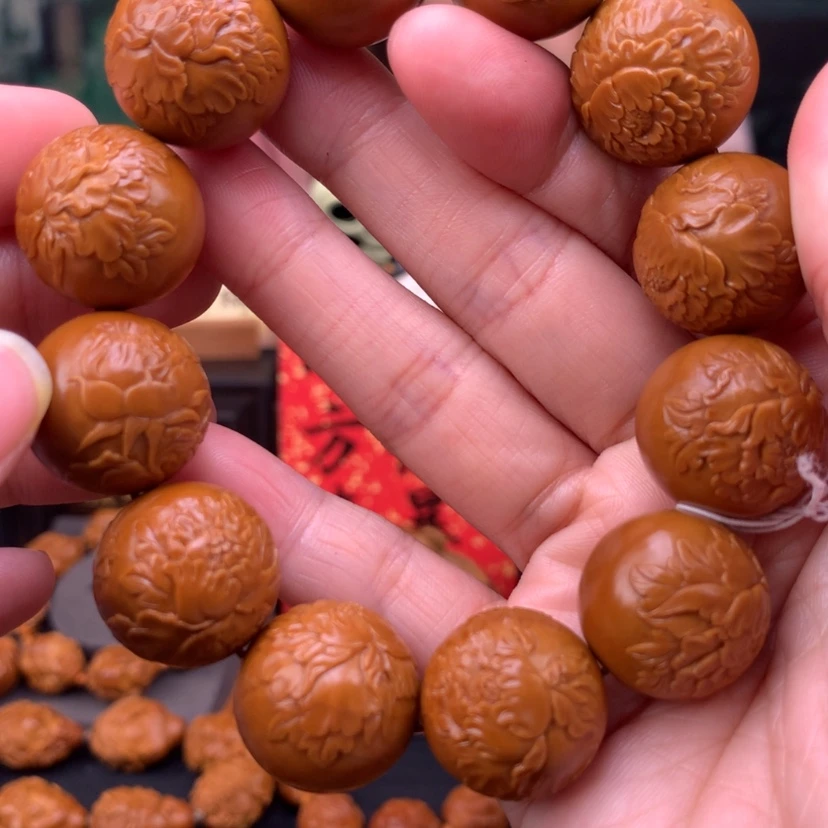 【闪购商品】橄榄核手串/手链正圆牡丹