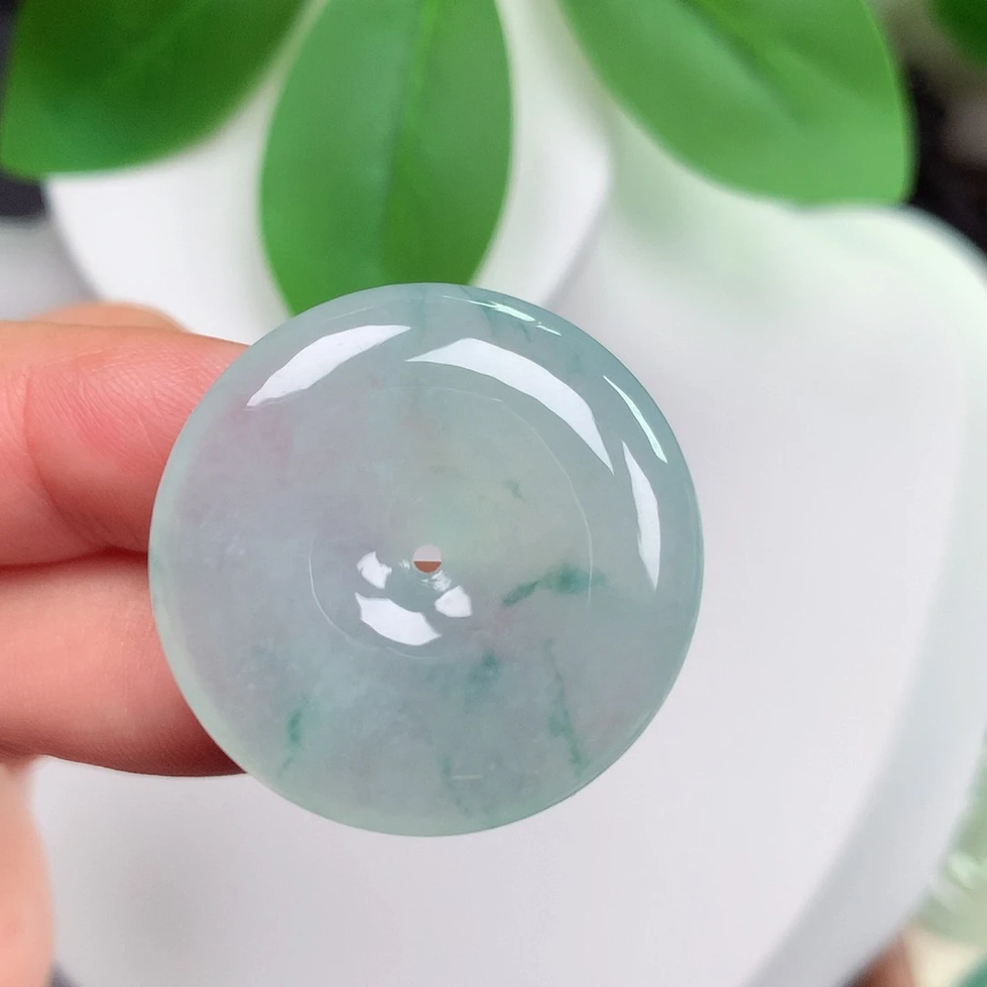 颈饰未镶嵌翡翠平安扣 29.1x5.7mm