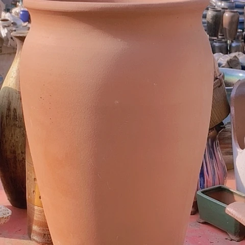 紫砂花盆口25高度40瑕疵地裂