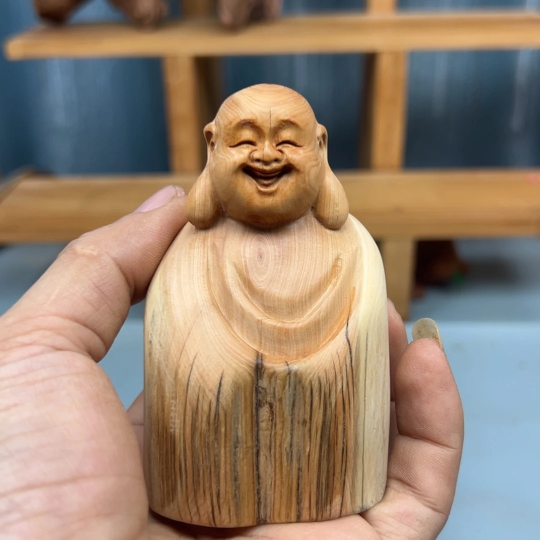 缘***妳木崖柏木摆件手把件