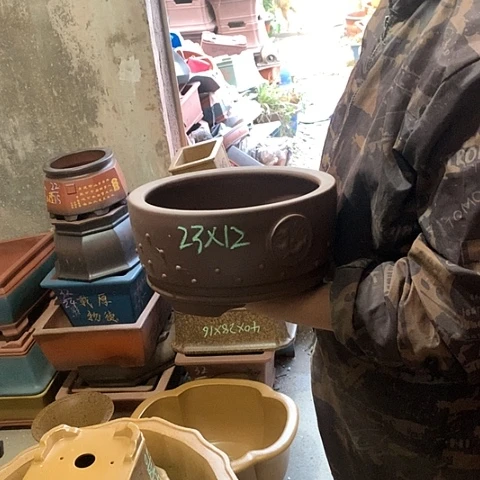 紫砂花盆手工制作