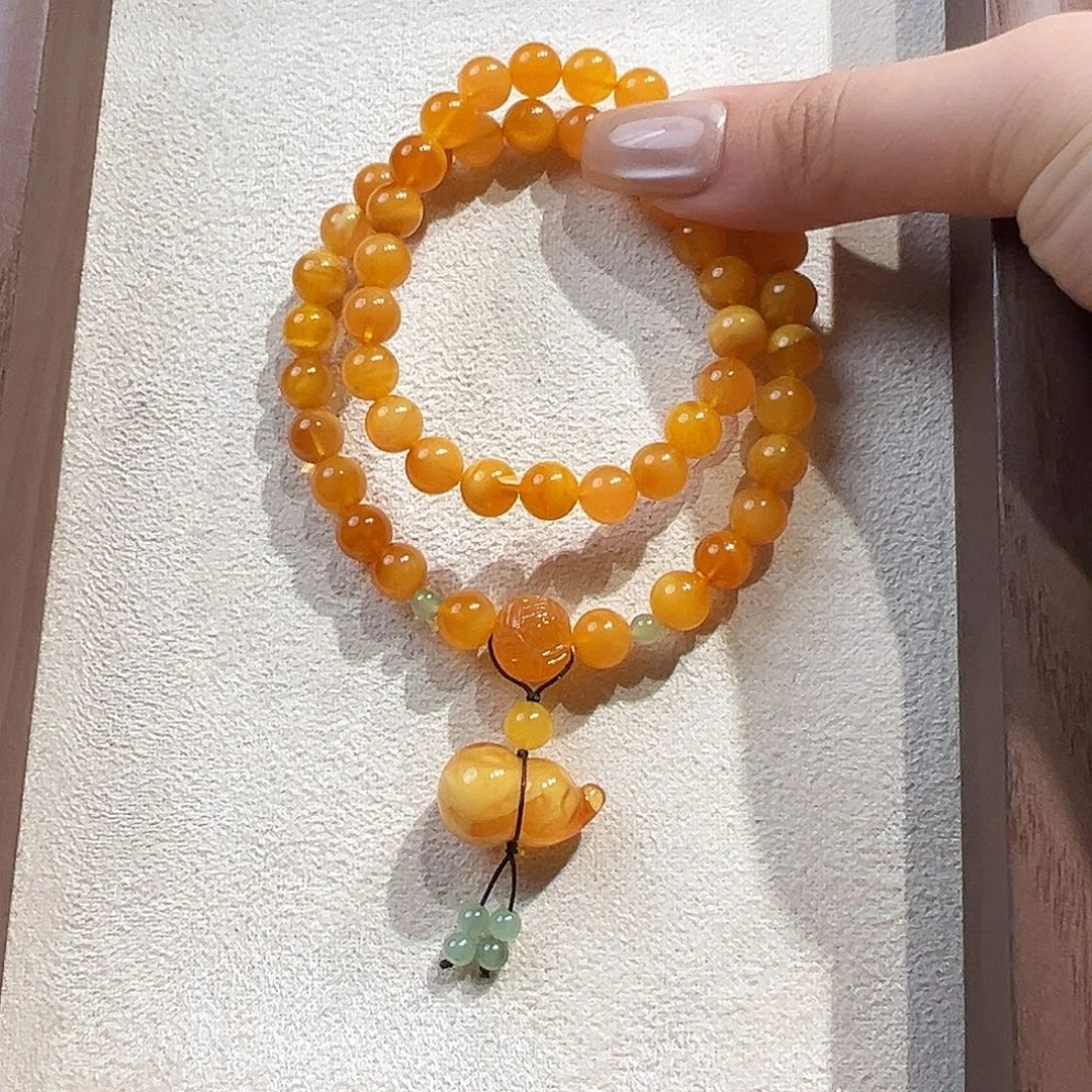 未镶嵌蜜蜡手链7.5mm蜜蜡手串