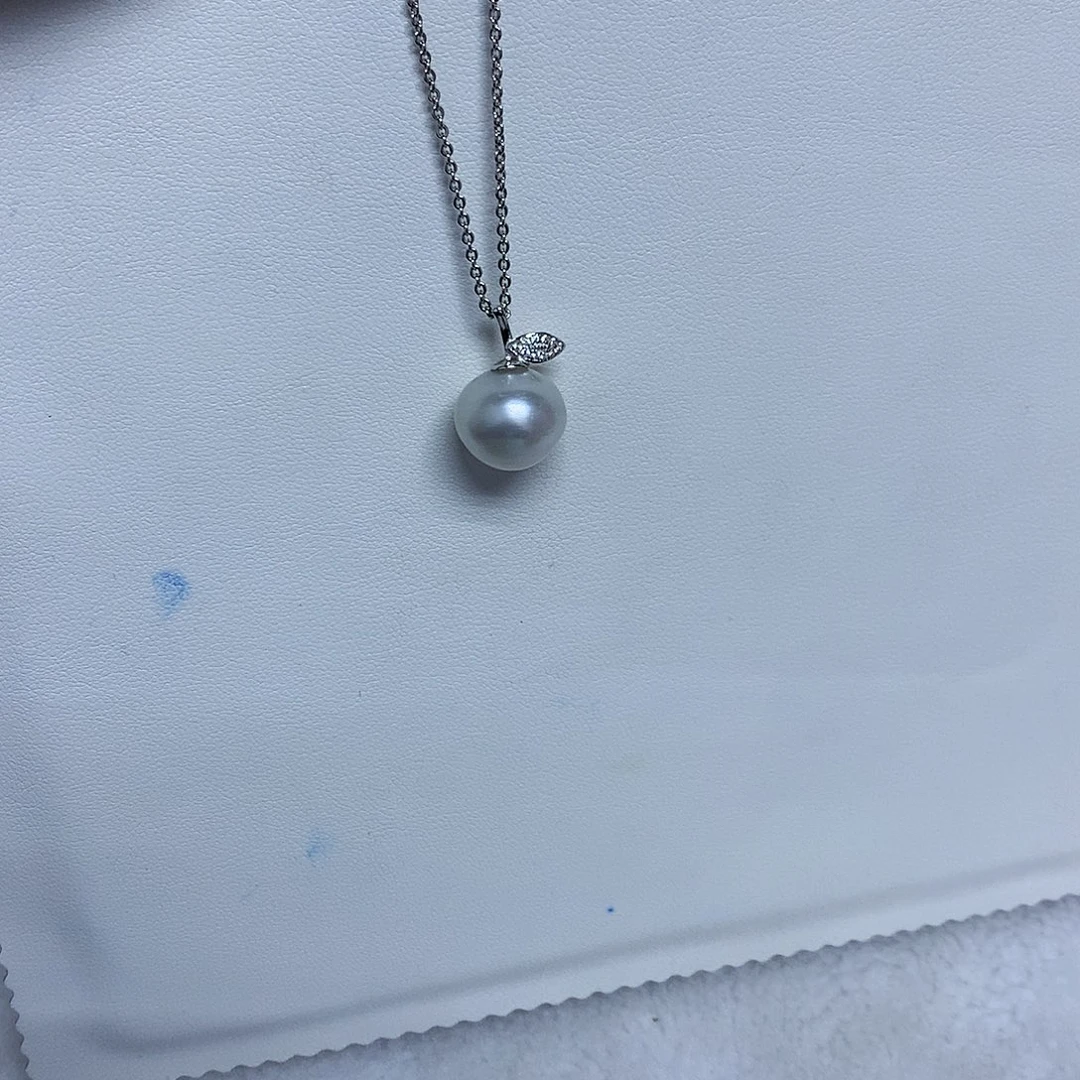 海水珍珠吊坠(不含链)银S925镶嵌12-13