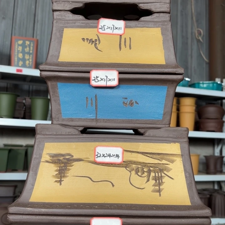 紫砂花盆100-5。