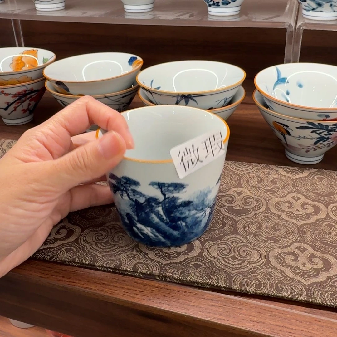 微瑕釉下彩纯手绘