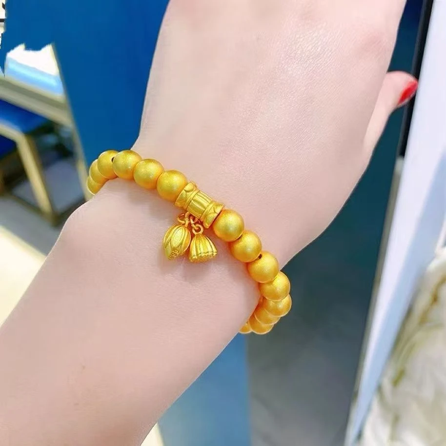 合金手链    两世欢手链古法传承荷花莲蓬男女弹力手串