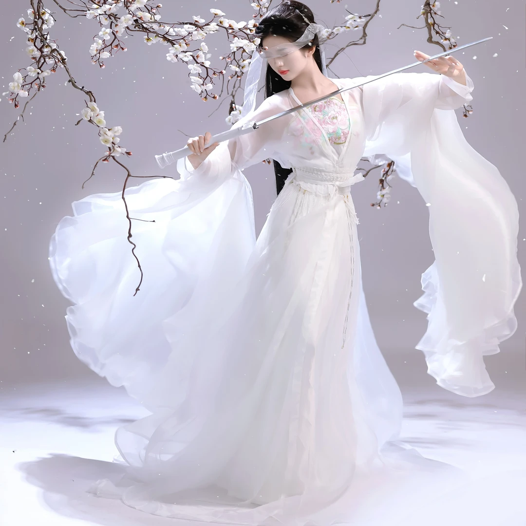 华姿仪赏白玉兰 鞠婧祎同款五色荷叶大袖百搭影视服仙侠古装上衣