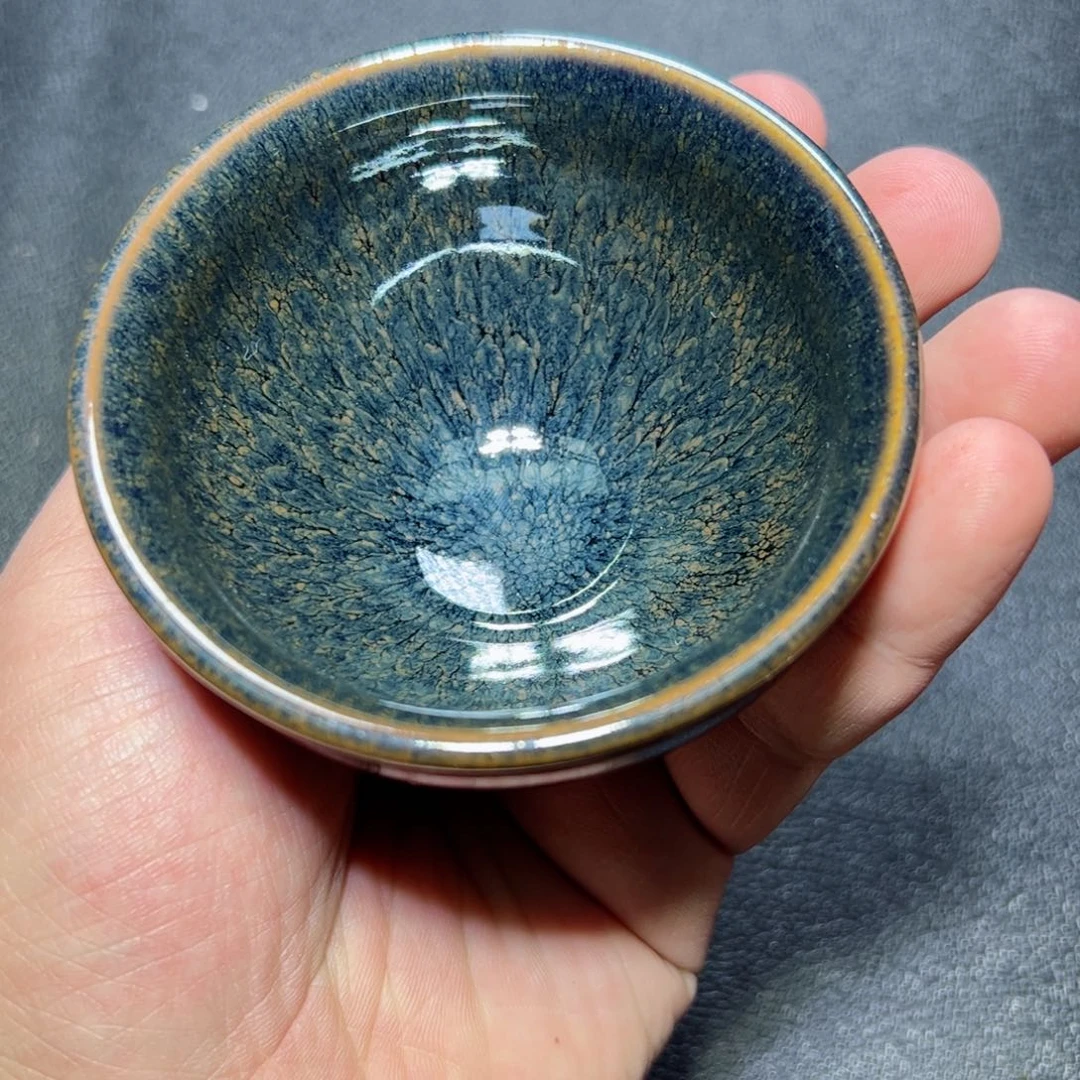 茶盏水墨建窑建盏主人杯