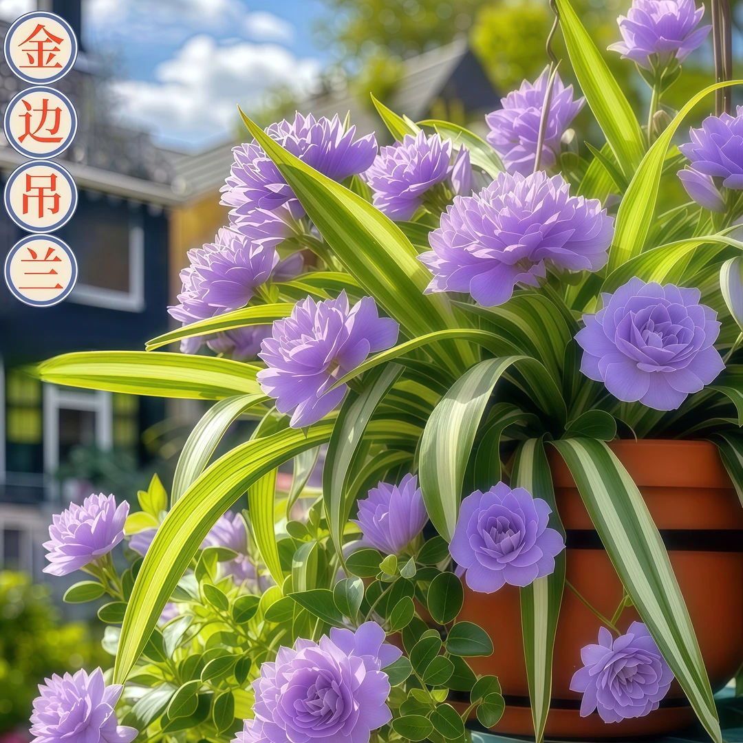 四季开花进口香水吊兰金边花盆栽种球花苗阳台花卉种根苗室内易活