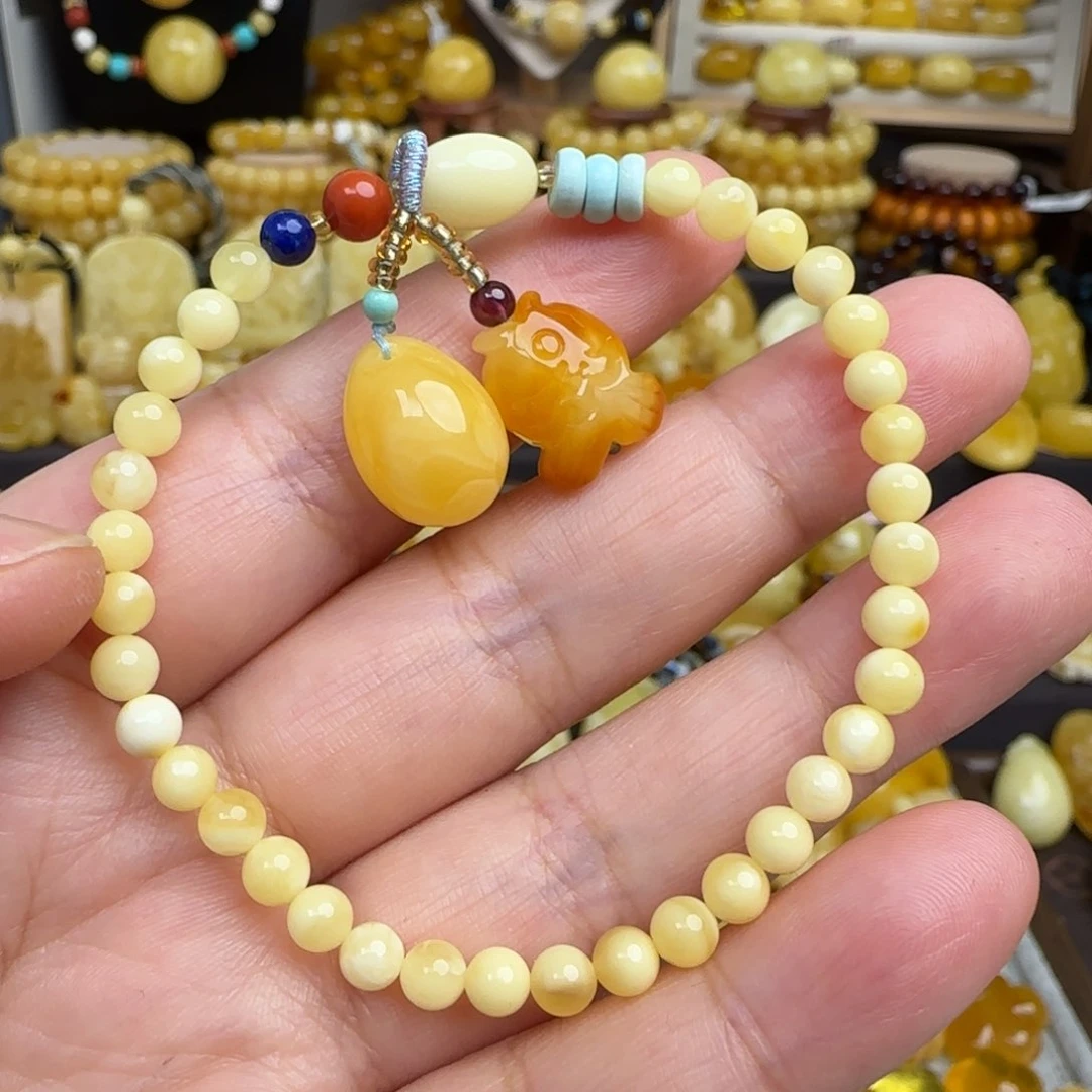 未镶嵌蜜蜡手串不退换天然蜜蜡手串