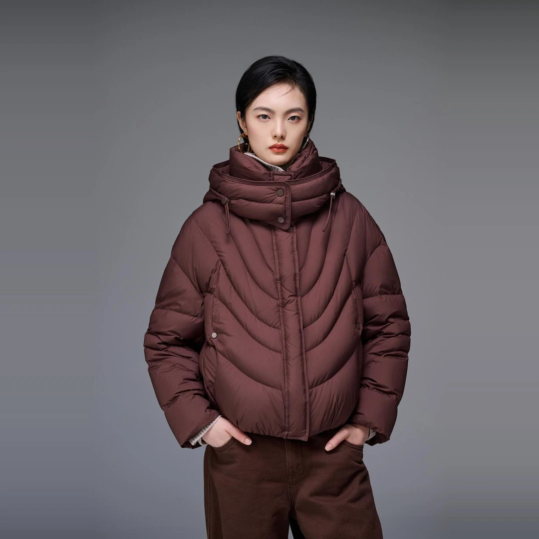 003重磅新款女装鸭绒立领显瘦休闲短款羽绒服