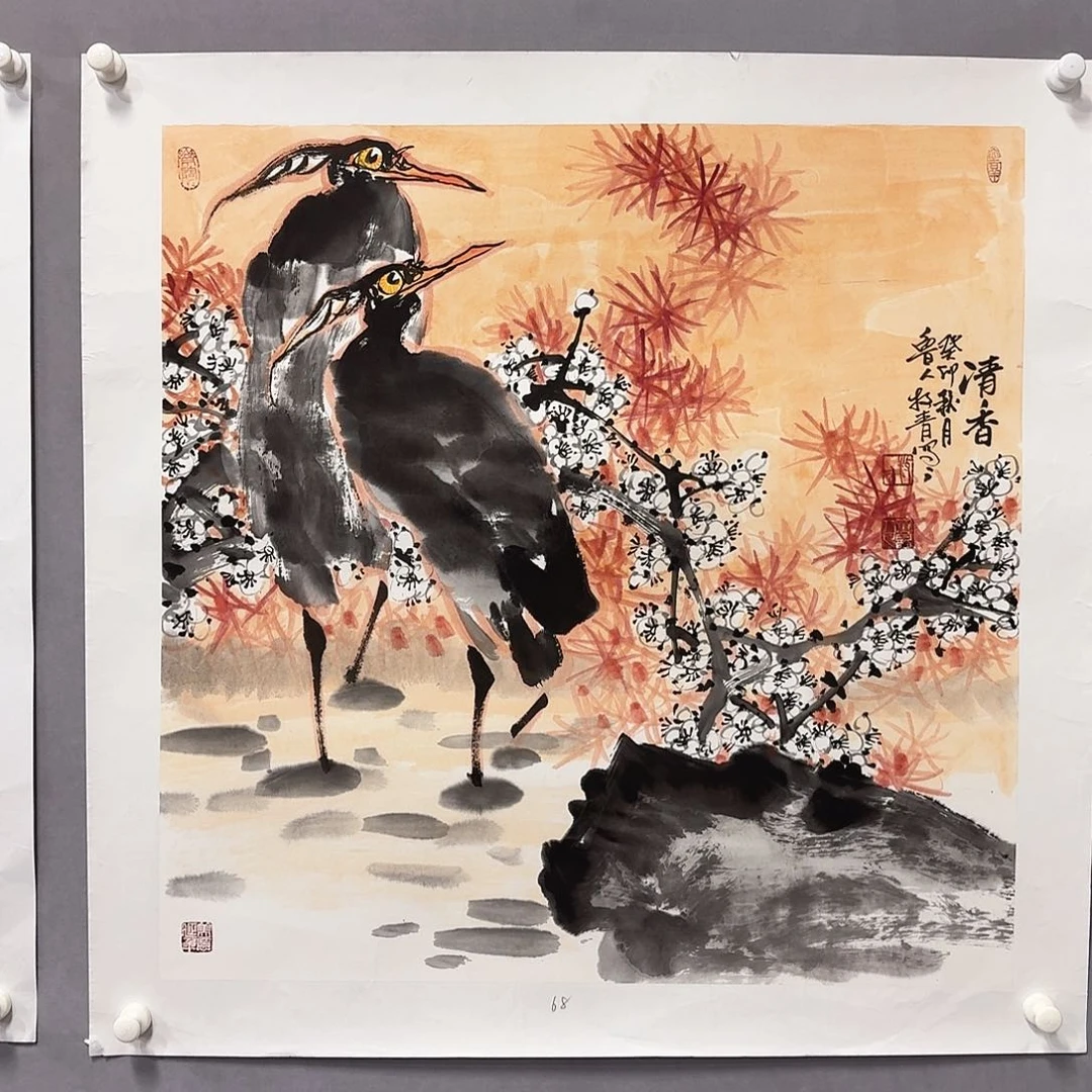 国画亲笔手绘放心去藏