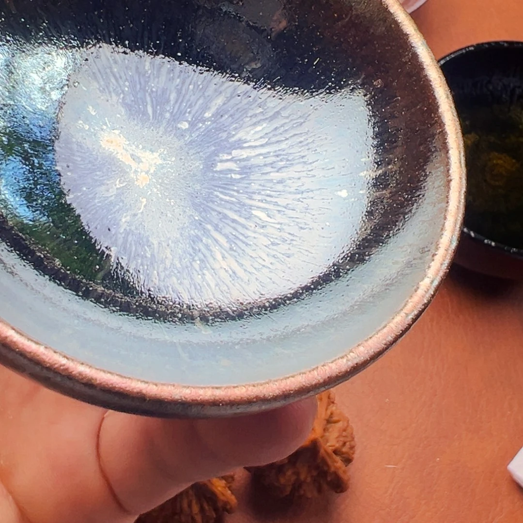 茶盏柴烧全品建窑建盏金口银毫