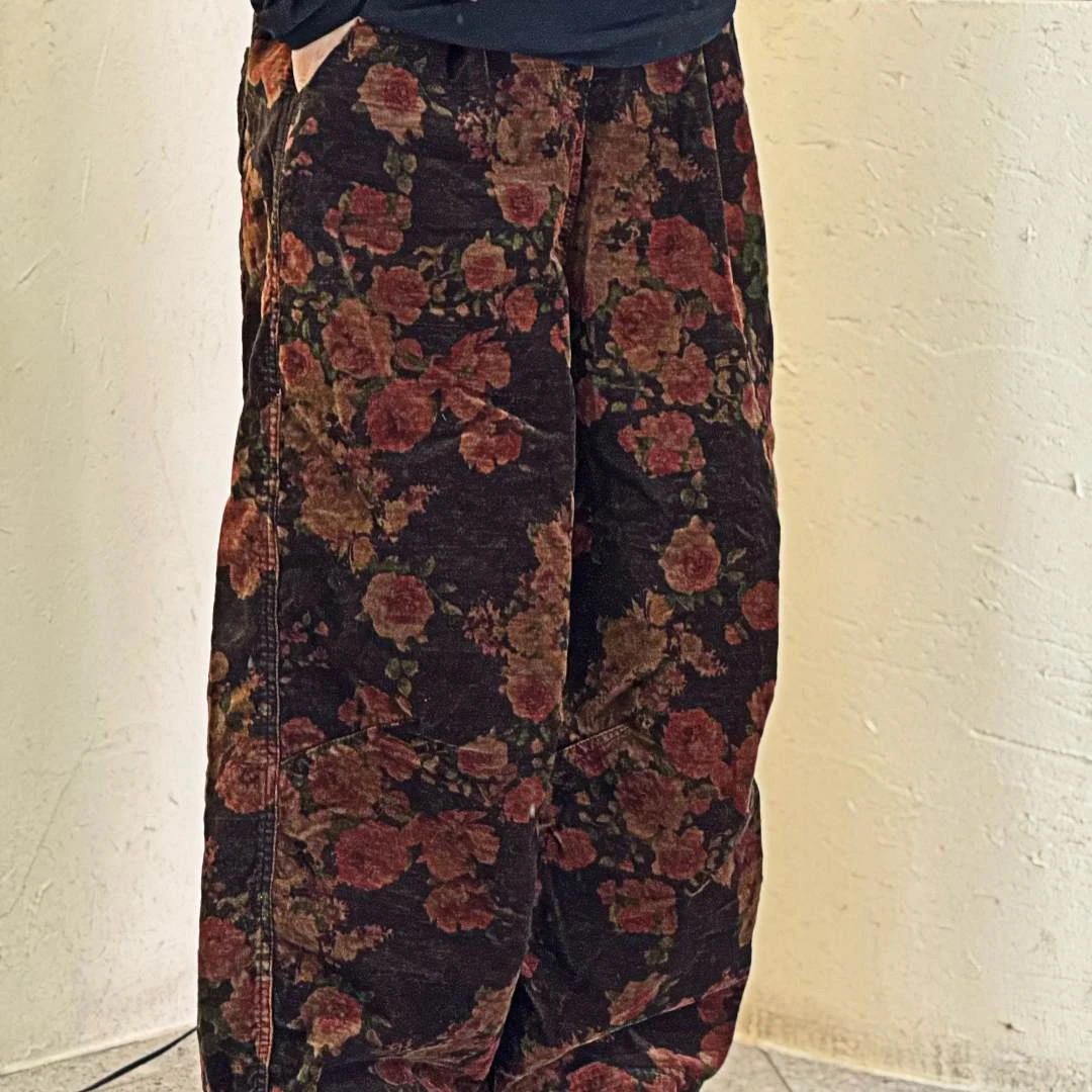 2025春季新款高品金属丝侧松紧腰宽松休闲时尚百搭休闲裤241124