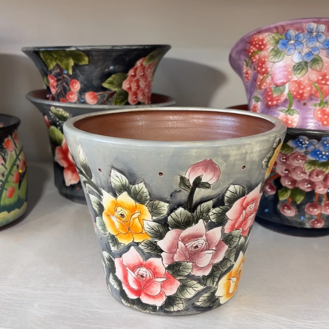 景德镇手绘花盆陶瓷16/14