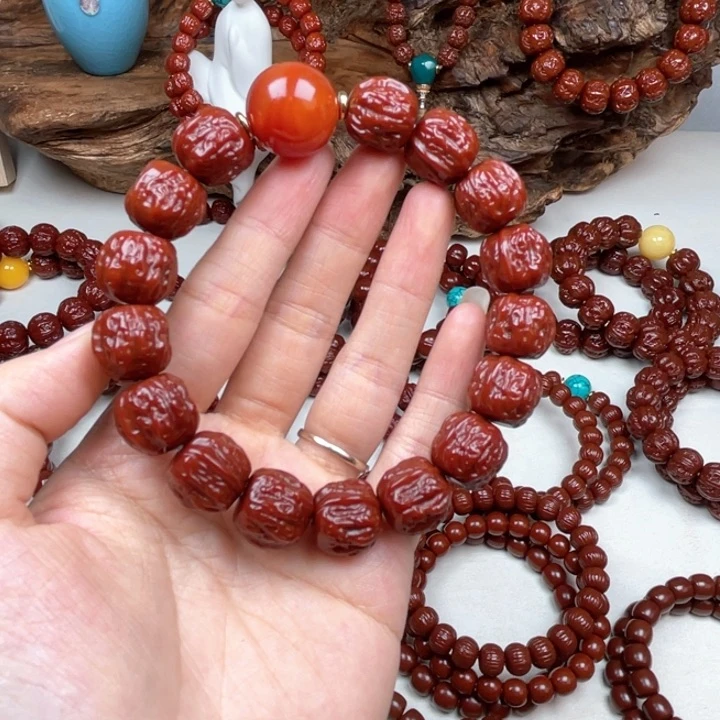 猴头核桃吊坠蛤蟆14➕红