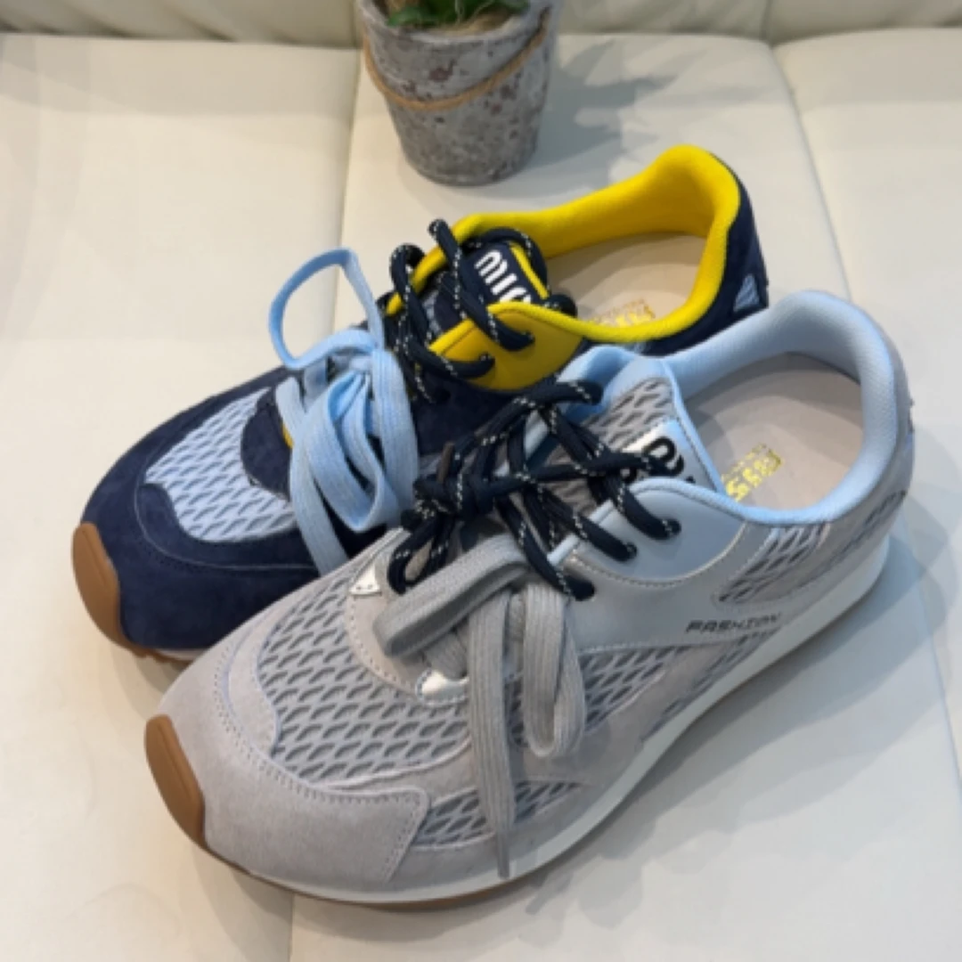 「雯姐家」透气复古网面阿甘2025年新款厚底增高百搭休闲运动跑步鞋