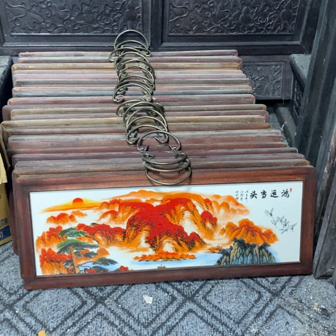 瓷片53*21*1景德镇瓷板画柴窑烧制