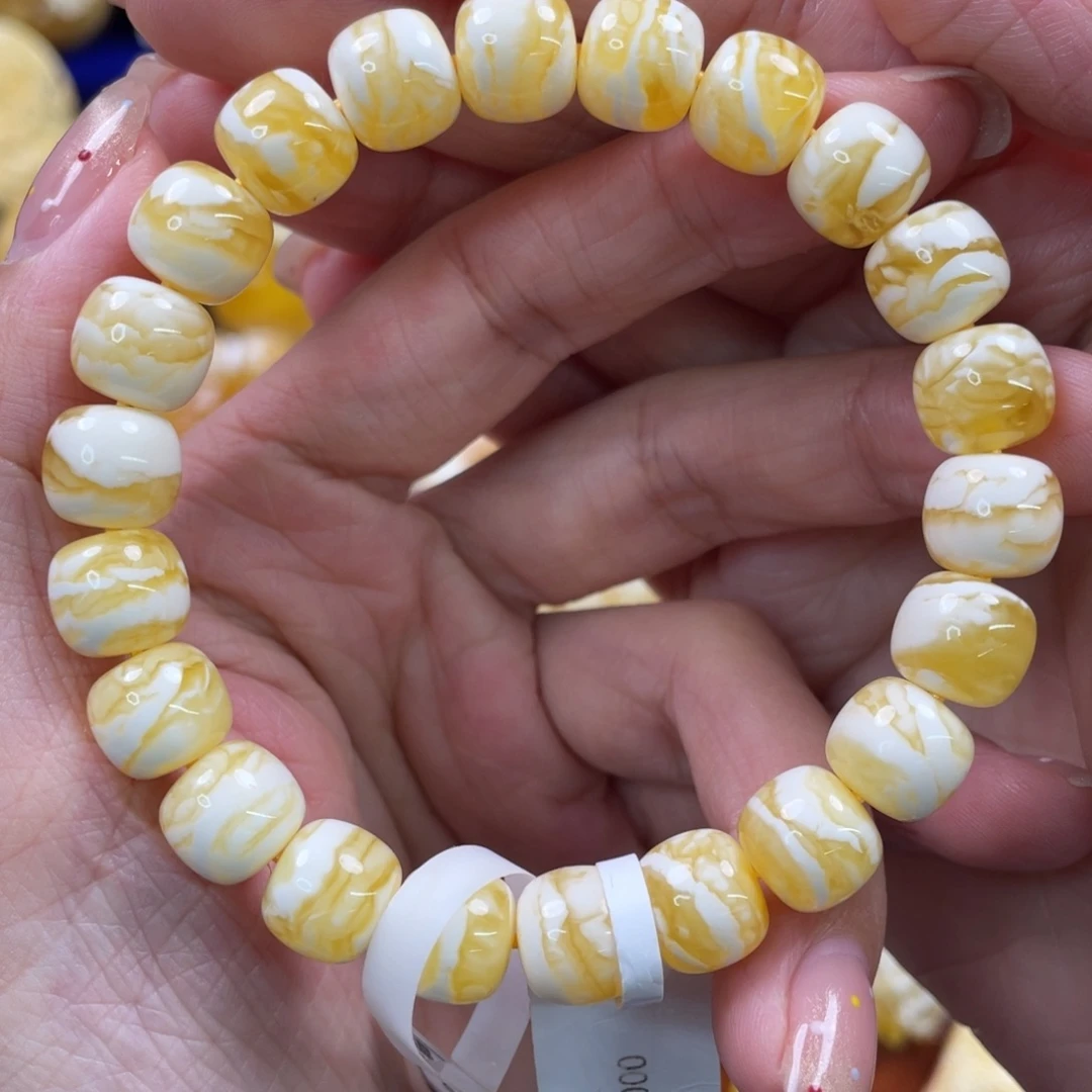 蜜蜡未镶嵌裸石琥珀蜜蜡手串卡10mm