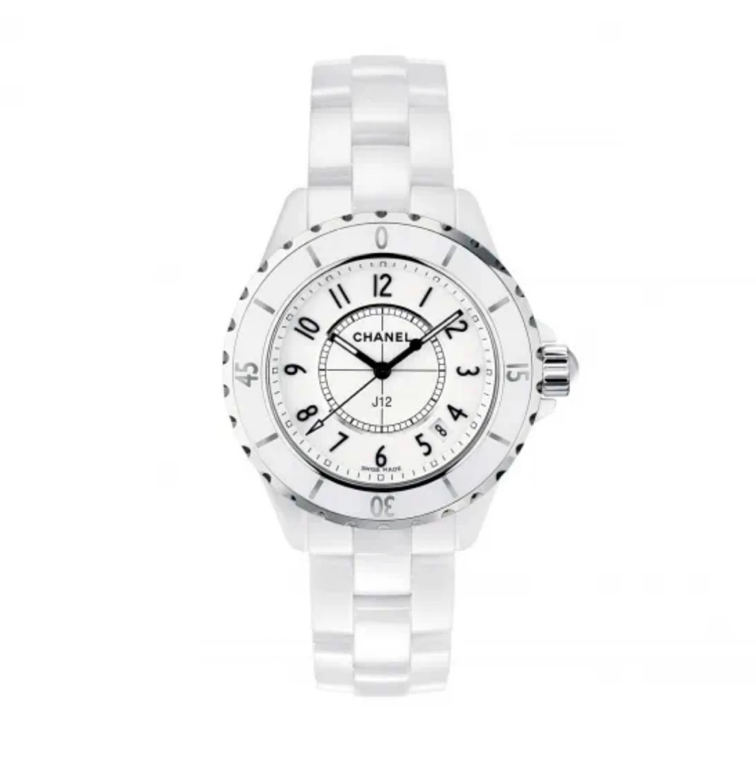 99新 Chanel/香奈儿 j12系列/33mm/全原装/白陶瓷/数字刻度