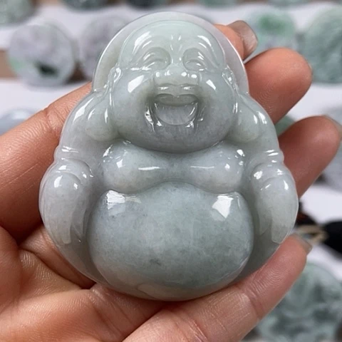 翡翠颈饰未镶嵌大佛福利微瑕福利