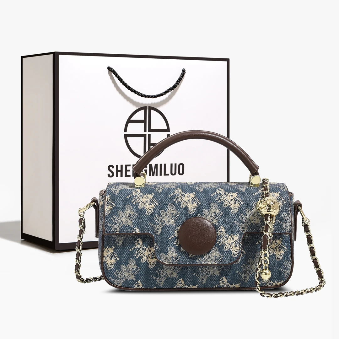 SHENGMILUO/圣米洛小众设计感包包女新款斜挎包高级感单肩小方包