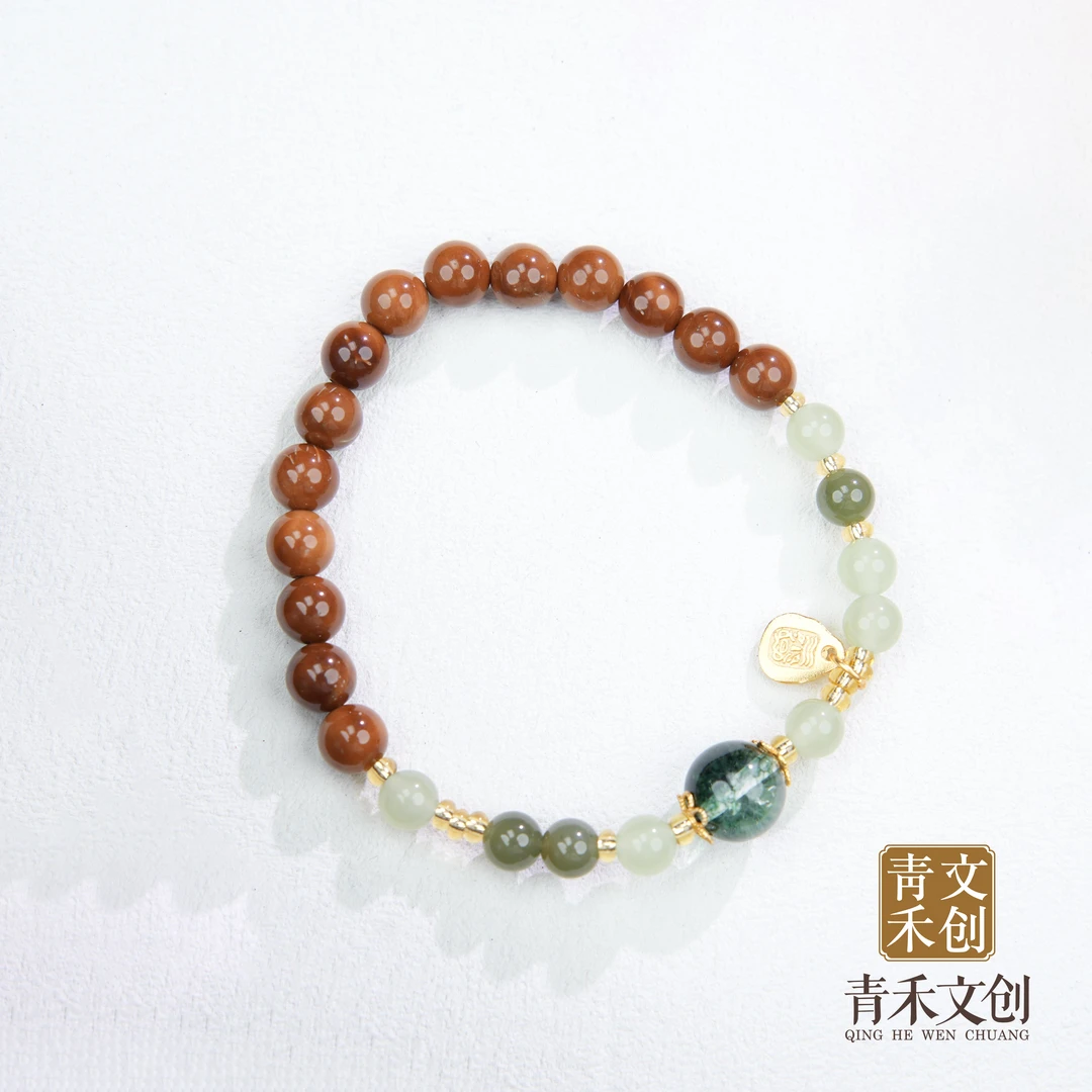 南岳 • 库克绿幽灵单圈手串老料7mm
