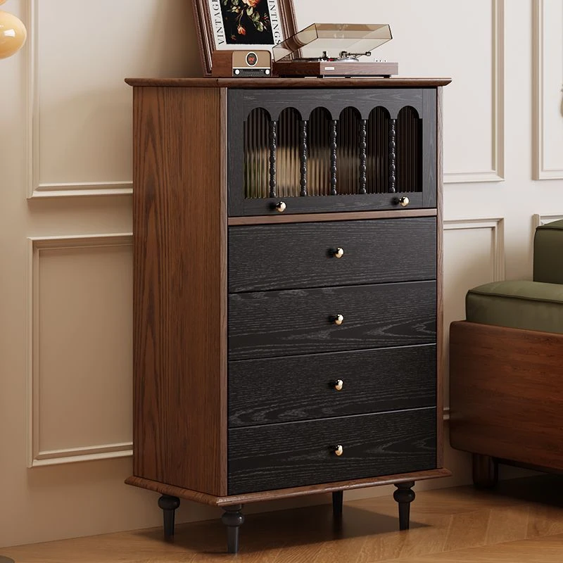 【运费险】实木中古风复古餐边柜斗柜卧室客厅靠墙电视柜旁沙发置