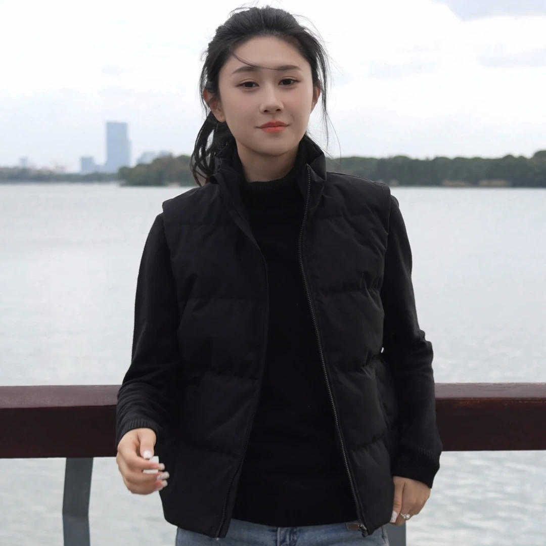 2025新款立领羽绒马甲男羽绒服时尚潮男羽绒袄白鸭绒马甲秋冬保暖