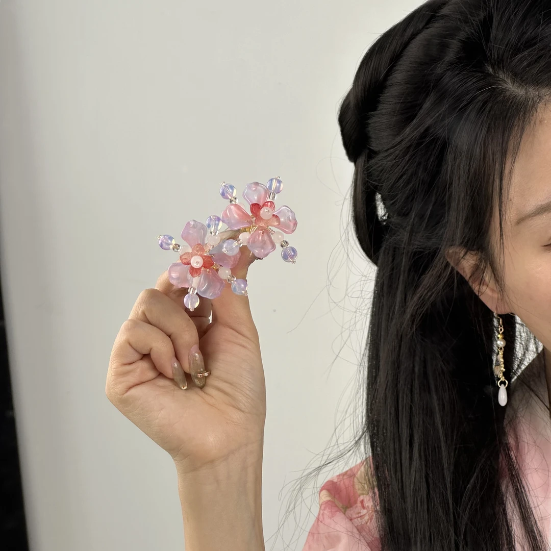 琉璃小花钗发钗原创气质简约气质 9.9一对