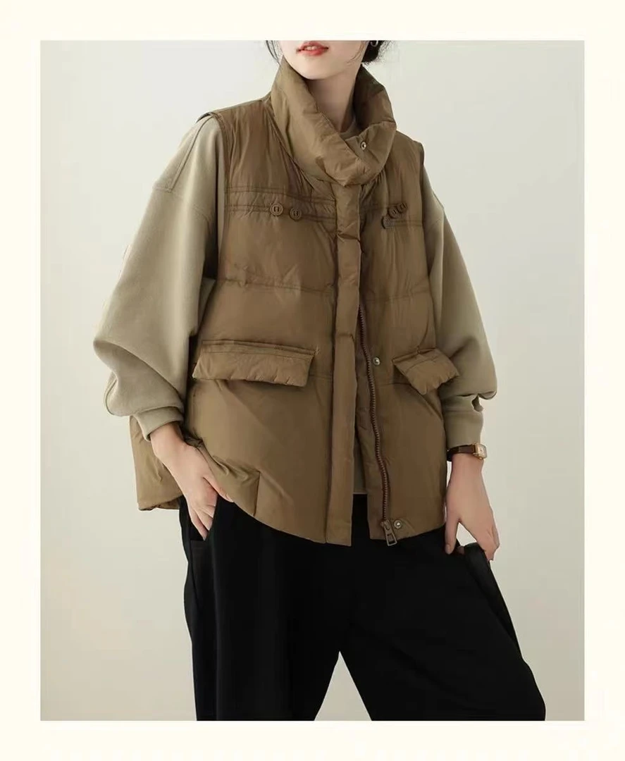 超高品质宽松休闲羽羽马甲