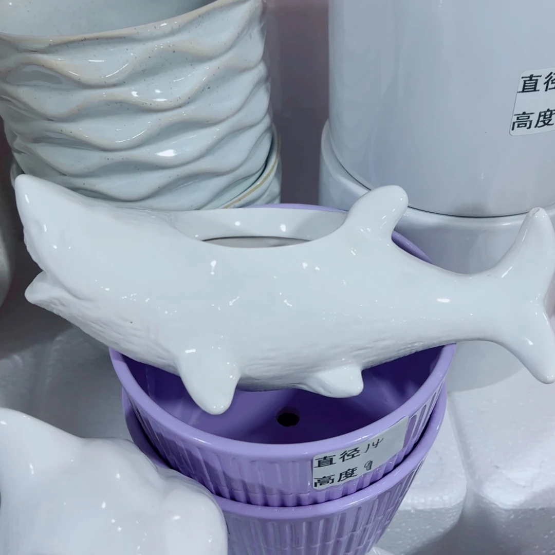 有孔，陶瓷花盆满10米包邮发货