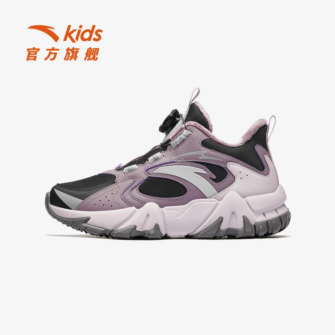 安踏儿童女大童棉鞋2025冬款上新保暖防滑青少年运动二棉高帮童鞋