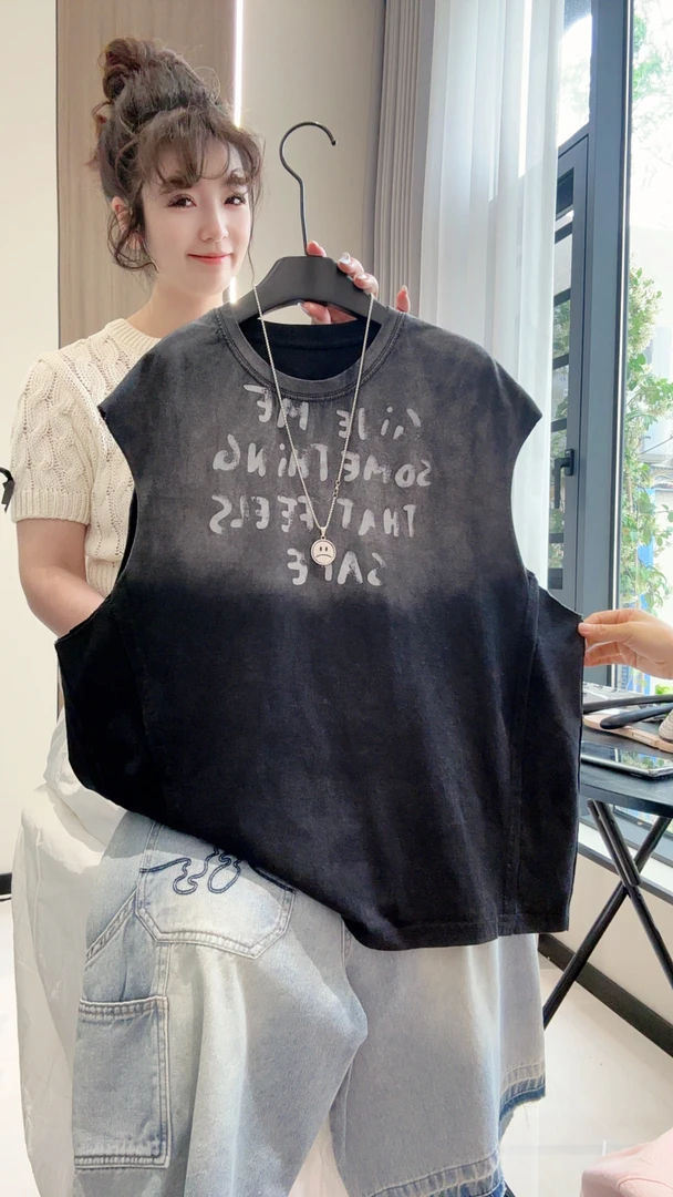 夏季新款韩版宽松儿童字母背心休闲印花男女童爆款背心