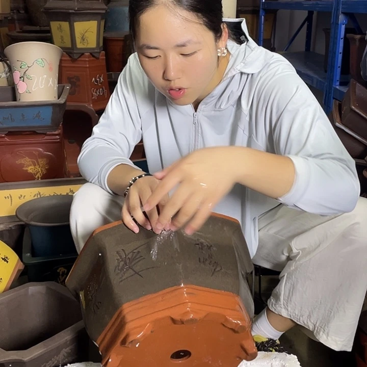 35灰八方花盆花盆花盆花盆