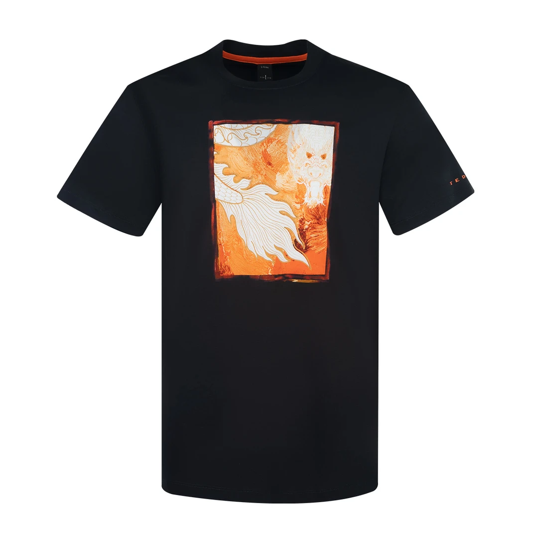 短袖运动透气男子夏季男士冰爽棉印花T恤春夏