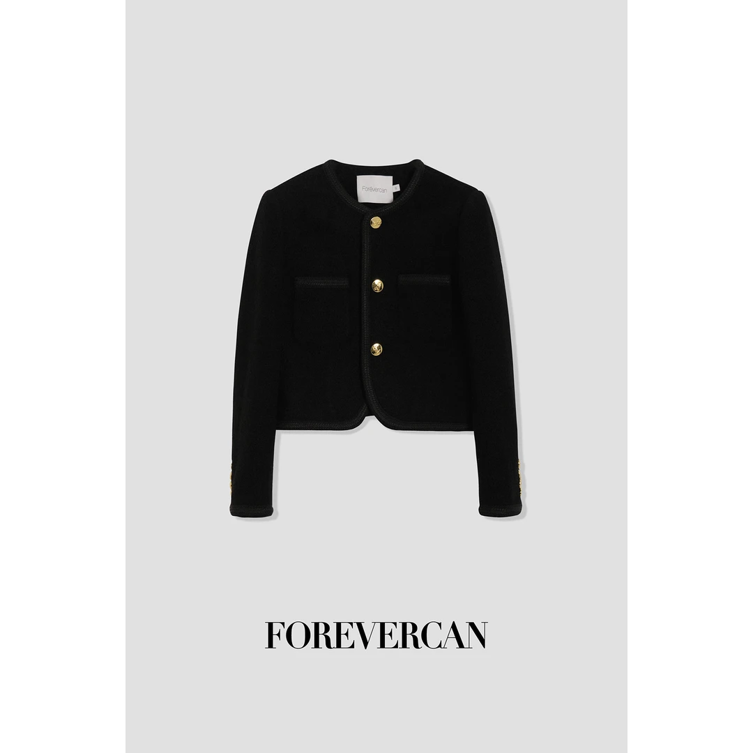FOREVERCAN“苏豪区”短款弧形西装外套 SC20347
