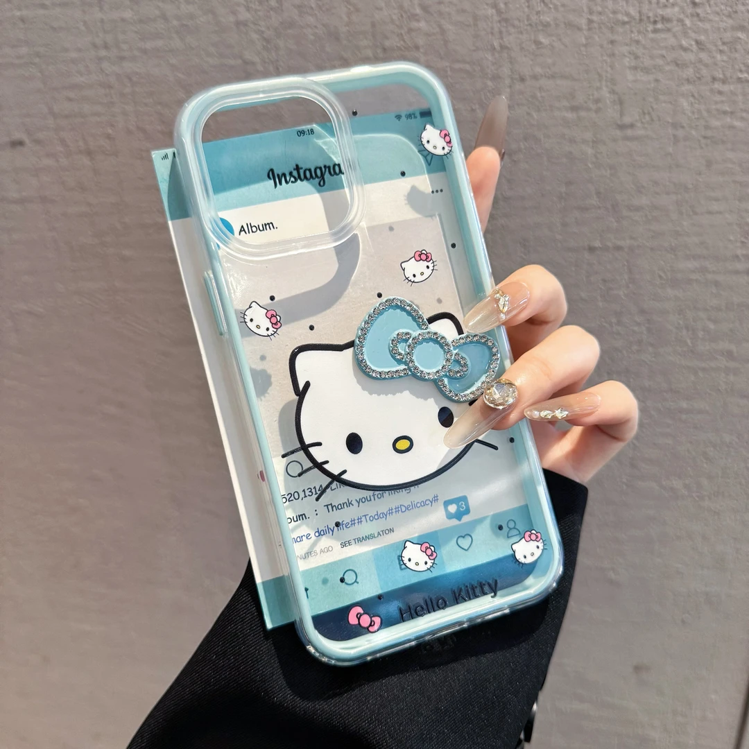 立体蝴蝶结TK猫适用适用苹果16promax/15/14/13/12/11手机壳