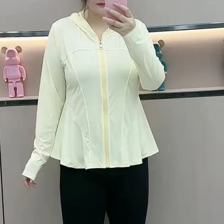 2025时尚大码洋气百搭春夏新款显瘦蚂蚁腰连帽防晒外套