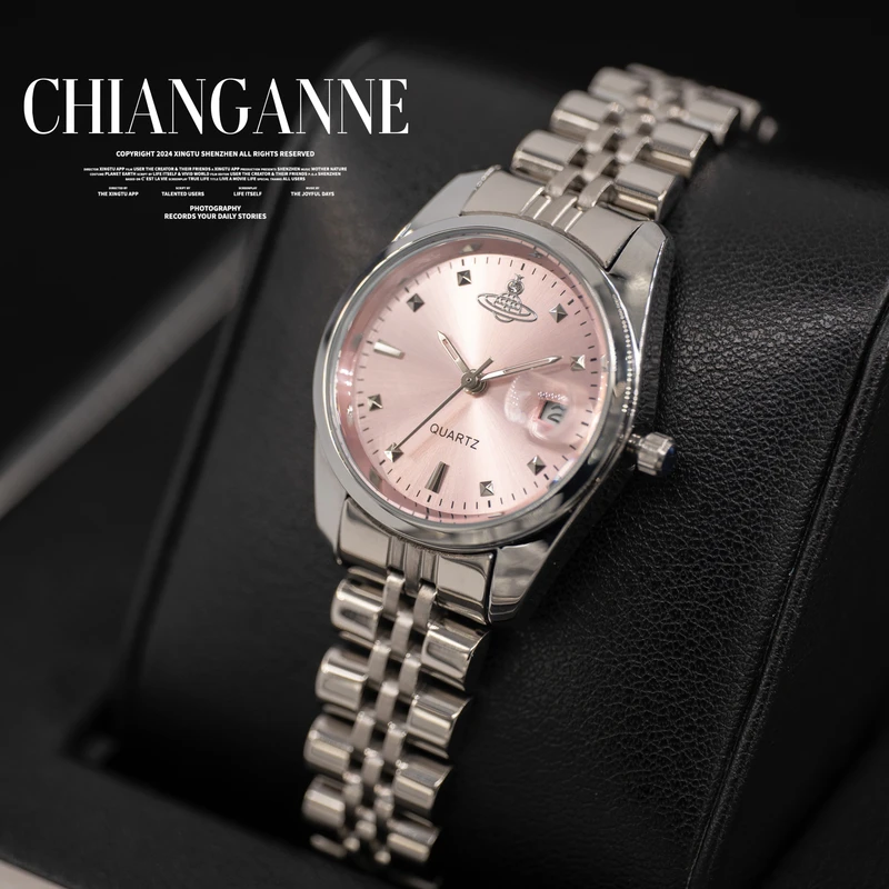 圆形防水女表2025新品爆款简约气质轻奢时尚手表石英生日礼物腕表