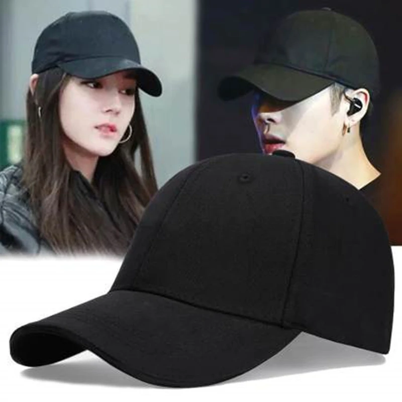 【男女同款】【加大头围】黑色鸭舌帽百搭男士棒球帽女士遮阳帽