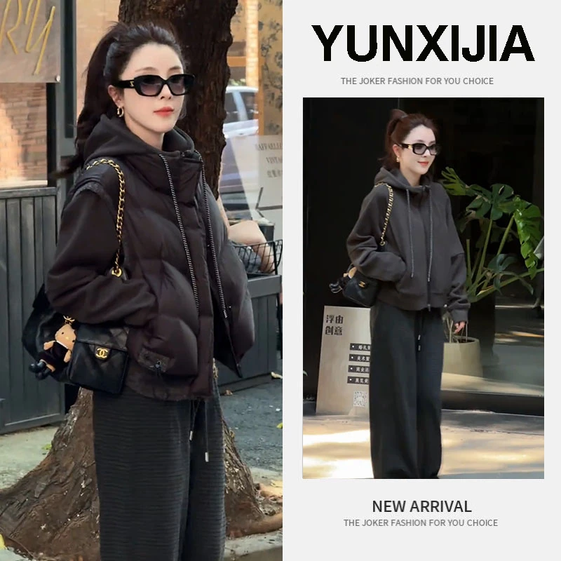 2025秋季新款时尚宽松慵懒风百搭休闲气质上衣马甲裤子三件套